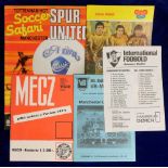 Football programmes, Manchester United, small selection of aways v Swaziland June 1983 (3 team