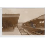 Postcard, Hampshire, Aldershot Station RP , WHA 1901, internal view, p.u (some toning gen gd) (1)