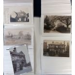 Postcards, Berkshire, Photograph album containing 56 RP's all of unidentified houses in the