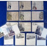 Postcards, early cards, a selection of 16 early coloured and b/w court size cards, mainly of London,