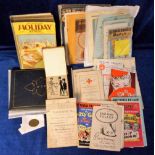 Ephemera, a large quantity of ephemera, noted East Ham Palace theatre programme showing an early