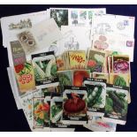 Ephemera, a collection of 20 different American seed packets for flowers and vegetables sold with