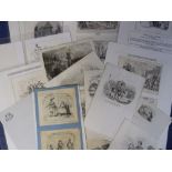Ephemera, a collection of approx 35 sheets of engraved Victorian pictorial writing paper, some