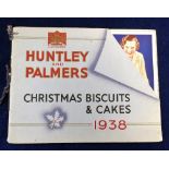 Advertising, Huntley and Palmers Christmas Biscuits and Cakes catalogue Christmas 1938 24 pages