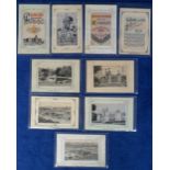 Postcards, Woven silks, a collection of 9 manufactured by W H Grant & Co, Coventry, inc Industrial