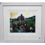 GILL WATKISS 'Carnyorth' Colour print Signed and inscribed by the artist in pencil 11.5in x 14in