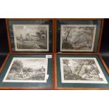 Set of four 18th Century sporting engravings after Howitt, pbl . 1798, 1799 'Snipe Shooting,