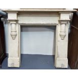 Victorian painted pine fire surround with 39in x 32in aperture