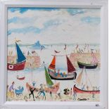 SIMEON STAFFORD (CONTEMPORARY BRITISH) A.R.R. Mousehole Oil on Canvas Signed and inscribed to the
