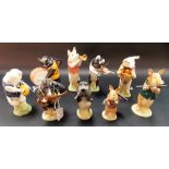 Set of nine Beswick Pottery 'Pig Promenade' figures (all boxed)