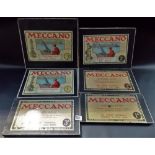 1930's Meccano Set 1 and 1A, 2 and 2A and 3 and 3A Sets