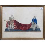 19th Century hand coloured engraving 'His Royal Highness The Duke of Clarence', (now his most