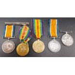Pair of WWI medals awarded to M2-106301 T.W.O.CL.I J.A. KYLE.A.S.C; together with another pair of