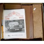 Collection of vintage automobile magazines, pamphlets and ephemera.