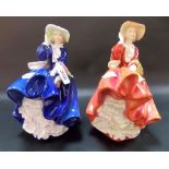 Two Royal Doulton lady figures 'Top O' The Hill' HN3735 Limited Edition with certificate and box;