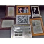 Ephemera and autographs including Pink Floyd