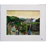 GILL WATKISS A.R.R. 'Summer Evening St Austell' Signed and dated 2017 Oil on board Artist label to