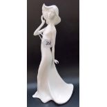 Royal Doulton white glazed lady figure 'Carefree' HN3026, height 12.25in