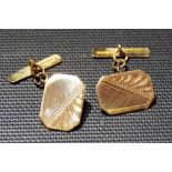 Pair of 9ct gold cufflinks, weight 2.4gms approx.