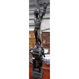 After Benvenuto Celline, a bronze sculpture 'Perseus with the head of Medusa' height 38in.