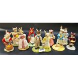 Nine various Royal Doulton 'Bunnykins' figures, boxed