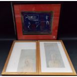 EILEEN ALDRIDGE Study for Paintings 1 & 2 A pair of watercolours Label to the back together with
