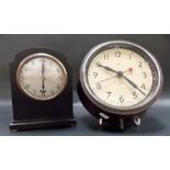 Two Smiths electric clock with silvered dial within Bakelite case; together with a Smiths electric