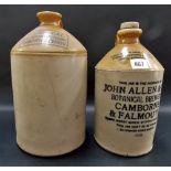 H. Liddicoat Wine & Spirit Merchant, Falmouth & Penryn, advertising stoneware storage jar by
