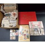 Large quantity of vintage cigarette cards and two empty albums