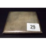 Silver engine turned cigarette case, Birmingham 1928, weight 4.5oz approx.
