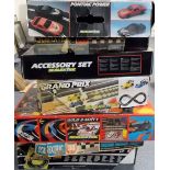 Seven vintage playworn partial Scalextric sets.