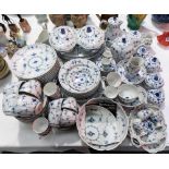 Large quantity of Royal Copenhagen blue porcelain fluted pattern dinner and tea wares