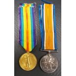 Pair of WWI medals, Victory and Great War, awarded to 159023 SPR.L.CARRIER. R.E.