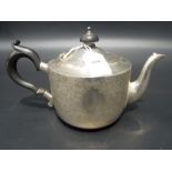 George V silver bachelor teapot, foliate engraved, maker E.B., London 1934, weight 13oz approx.