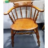Smokers bow elbow chair with elm seat
