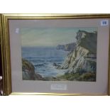 WILLIAM F. PIPER 'Watergate Bay' and 'Porth' Pair of watercolours Both signed 10in x 13.5in