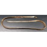 9ct gold snake link necklace, stamped 375, weight 22.7g approx.