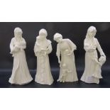 Four modern Royal Worcester figures 'New Arrival', 'First Steps' ,'Once upon a Time' and 'Sweet