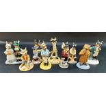 Nine various Royal Doulton 'Bunnykins' figures, boxed