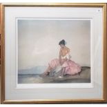 AFTER SIR WILLIAM RUSSELL FLINT - Seated Woman, colour print, Edition No.175/850, blind stamp,