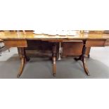 Early 20th Century mahogany extending dining table with adjusting mechanism and with drop leaf