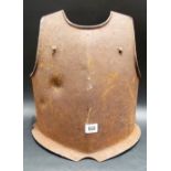 19th Century steel breastplate, height 15in.