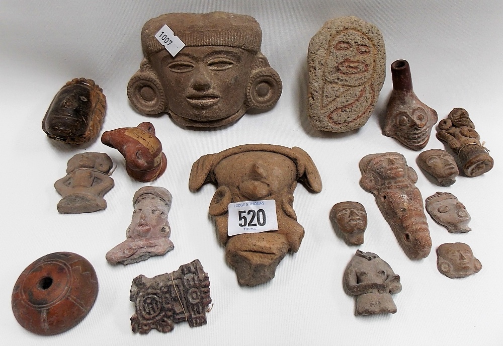 A collection of Mexican Teotihuacan pottery fragments