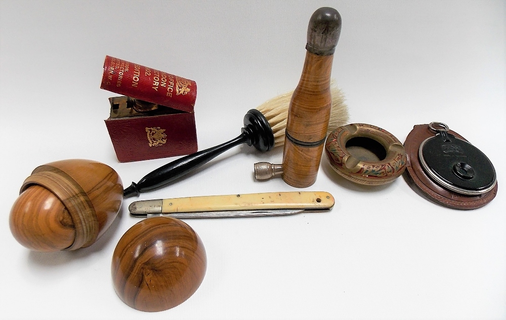 Miscellaneous items including a travelling ink well in the form of a Post Office London Directory