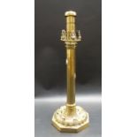 Victorian brass Gothic telescopic candlestick