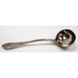 Victorian silver sauce ladle, maker JA TS, London 1885, weight 2.75oz approx.