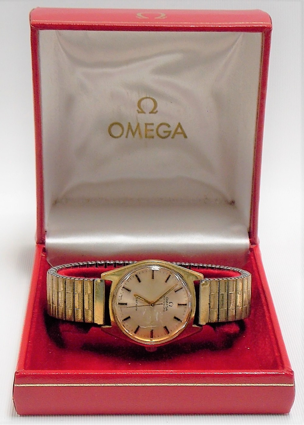 Omega automatic gentleman's gold plated wristwatch, movement No. 33513578 with original box and - Image 2 of 2