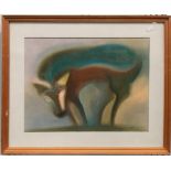 DATTATRAYA APTE (contemporary Indian) - set of three contemporary animal colour pastels, each signed