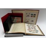 Stamp album with foreign and British stamps including Newfoundland, Egypt, Holland etc together with