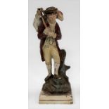 Early 19th Century Staffordshire Pearl ware figure modelled as a shepherd with sheep on his back,